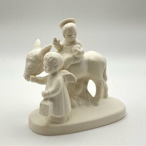 Vintage Goebel HX334 Angel Leading Baby Jesus Christmas Holiday Collectible EUC